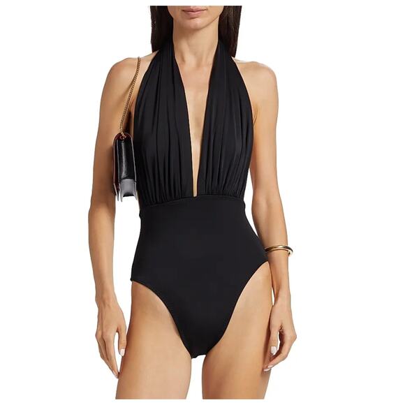 Norma Kamali Halter One Piece Swimsuit  Halter One Piece Swimsuit Size Small - Picture 13 of 13
